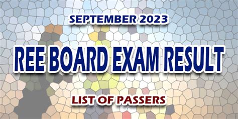 september 2023 ree board exam result|REE Board Exam Result September 2023 Finally Released.